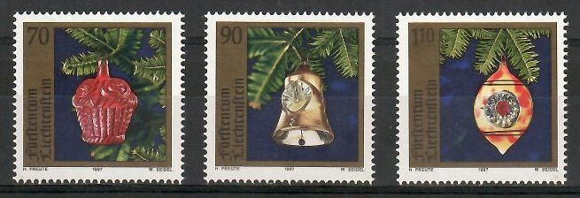 Znaczek Liechtenstein 1997 Mi 1159-1161 Czyste **