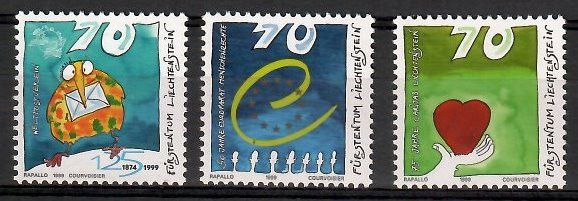 Znaczek Liechtenstein 1999 Mi 1200-1202 Czyste **