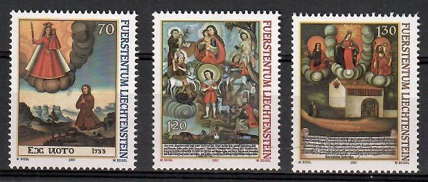 Znaczek Liechtenstein 2001 Mi 1271-1273 Czyste **