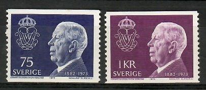 Znaczek Szwecja 1973 Mi 826-827 Czyste **