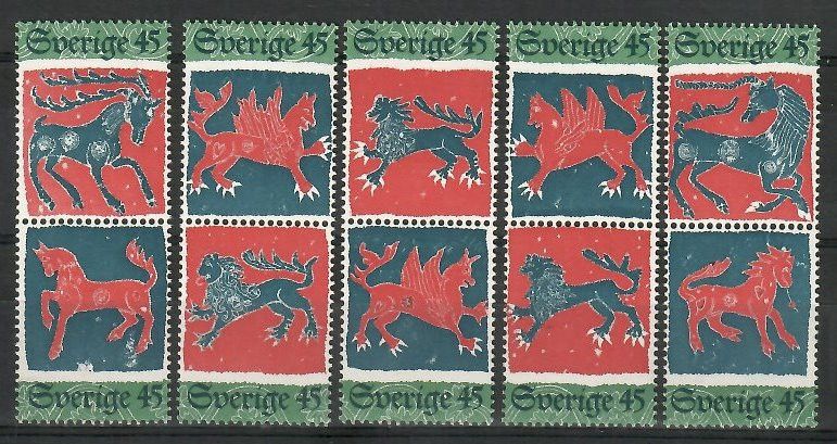 Znaczek Szwecja 1974 Mi 876-885 Czyste **