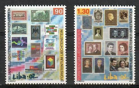 Znaczek Liechtenstein 2002 Mi 1297-1298 Czyste **