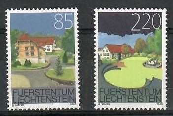 Znaczek Liechtenstein 2005 Mi 1387-1388 Czyste **