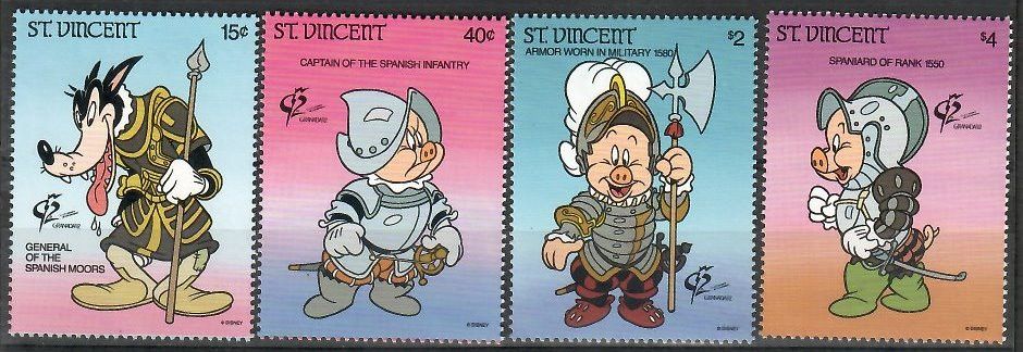 Znaczek St. Vincent 1992 Mi 1973-1976 Czyste **