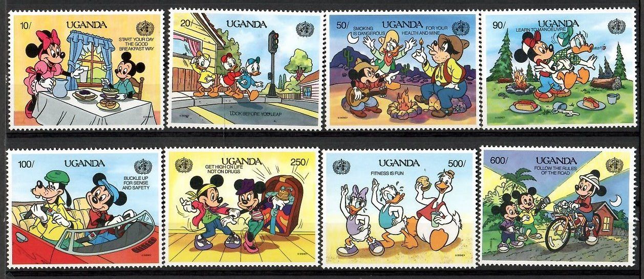 Znaczek Uganda 1990 Mi 823-830 Czyste **