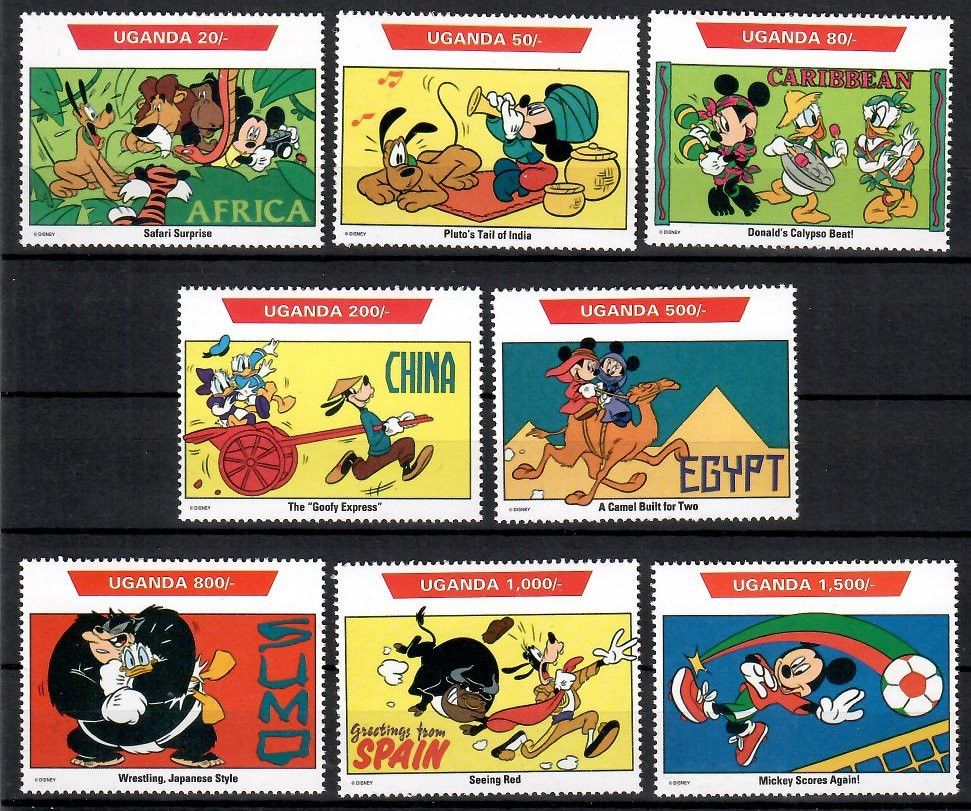 Znaczek Uganda 1992 Mi 1054-1061 Czyste **