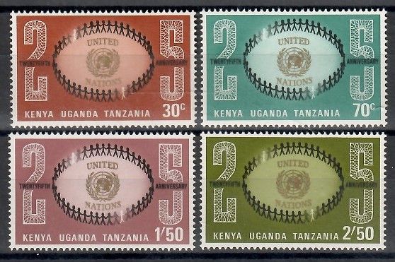 Znaczek Brytyjska Afryka Wschodnia 1970 Mi 209-212 Czyste **