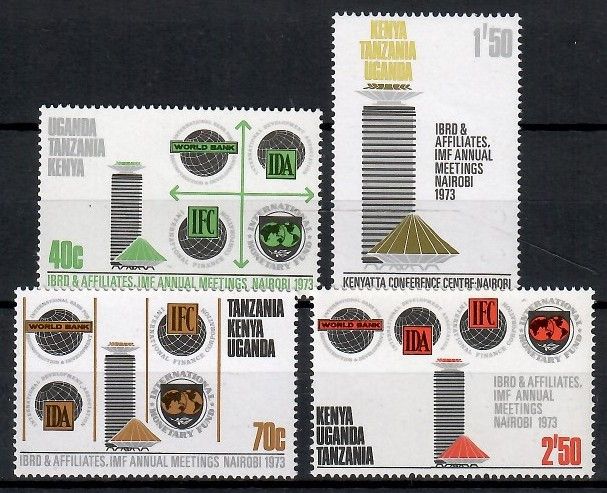 Znaczek Brytyjska Afryka Wschodnia 1973 Mi 255-258 Czyste **