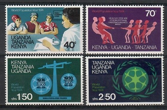 Znaczek Brytyjska Afryka Wschodnia 1974 Mi 283-286 Czyste **