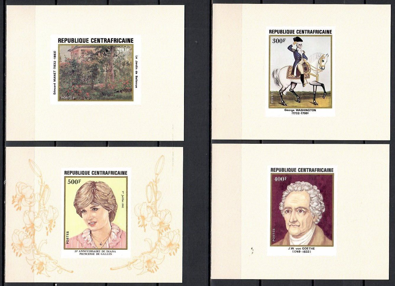 Znaczek Republika Środkowoafrykańska 1982 Mi lx 834-837 Czyste **