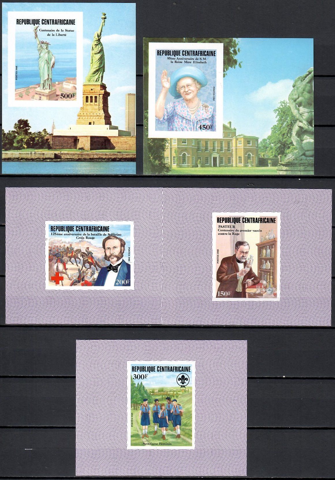 Znaczek Republika Środkowoafrykańska 1985 Mi lx 1127-1131 Czyste **