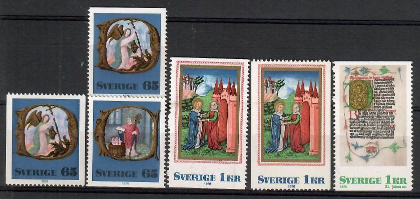 Znaczek Szwecja 1976 Mi 966-969C,D,A Czyste **