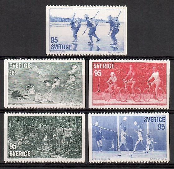 Znaczek Szwecja 1977 Mi 976-980 Czyste **