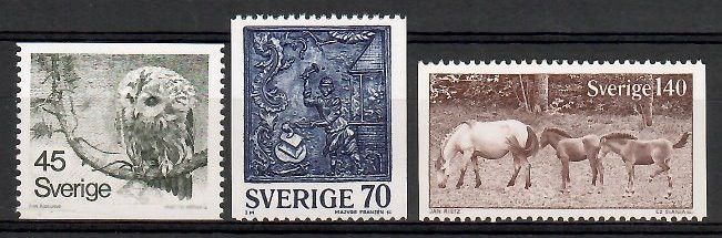Znaczek Szwecja 1977 Mi 991-993 Czyste **