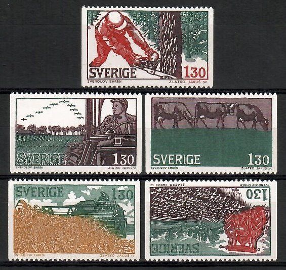 Znaczek Szwecja 1979 Mi 1060-1064 Czyste **