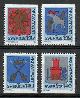 Znaczek Szwecja 1981 Mi 1145-1148 Czyste **