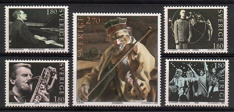 Znaczek Szwecja 1983 Mi 1253-1257 Czyste **