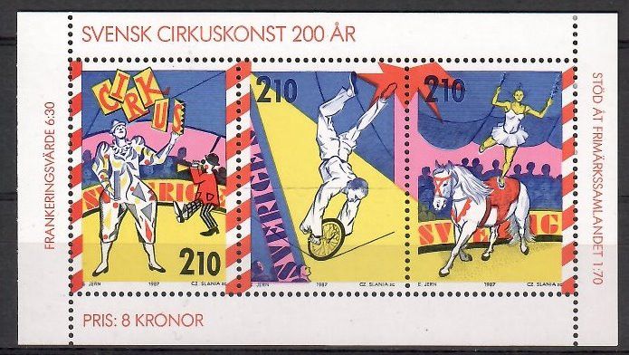 Znaczek Szwecja 1987 Mi h-blatt 151 Czyste **