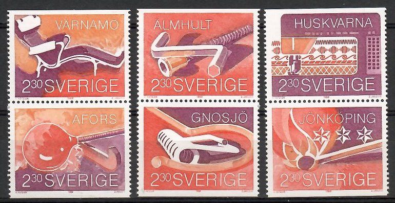 Znaczek Szwecja 1989 Mi 1559-1564 Czyste **