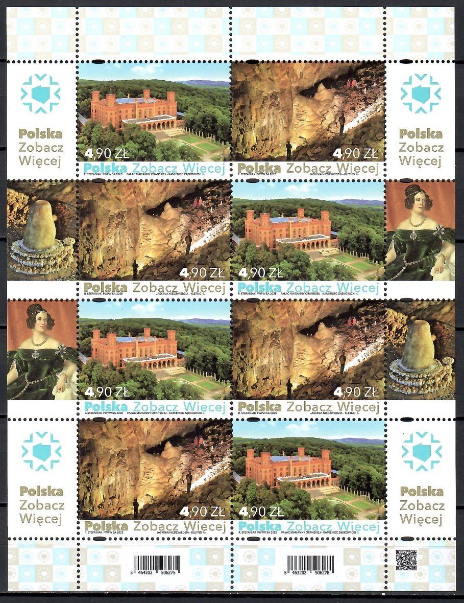 Znaczek Polska 2025 Mi ark 5613-5614 Fi ark 5463-5464 Czyste **