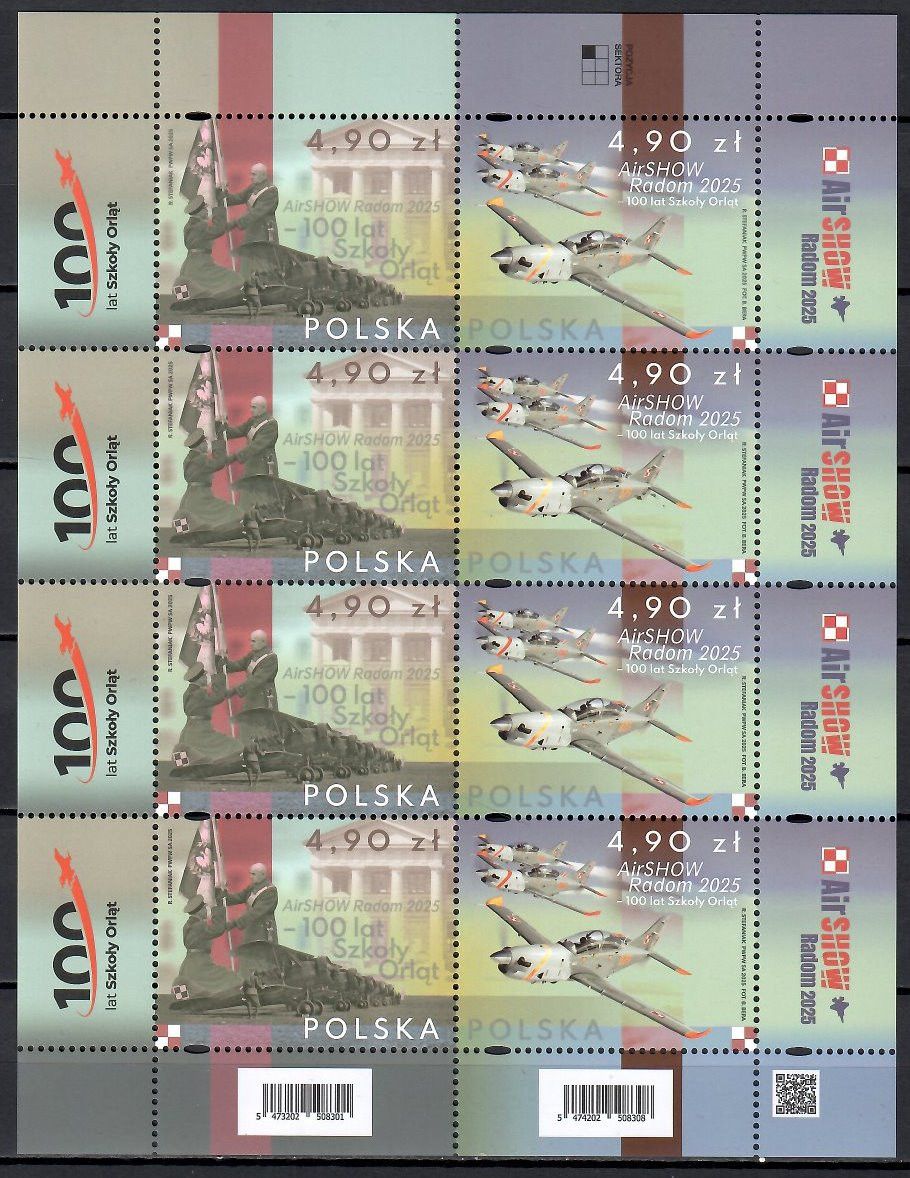 Znaczek Polska 2025 Mi ark 5625-5626 Fi ark 5475-5476 Czyste **