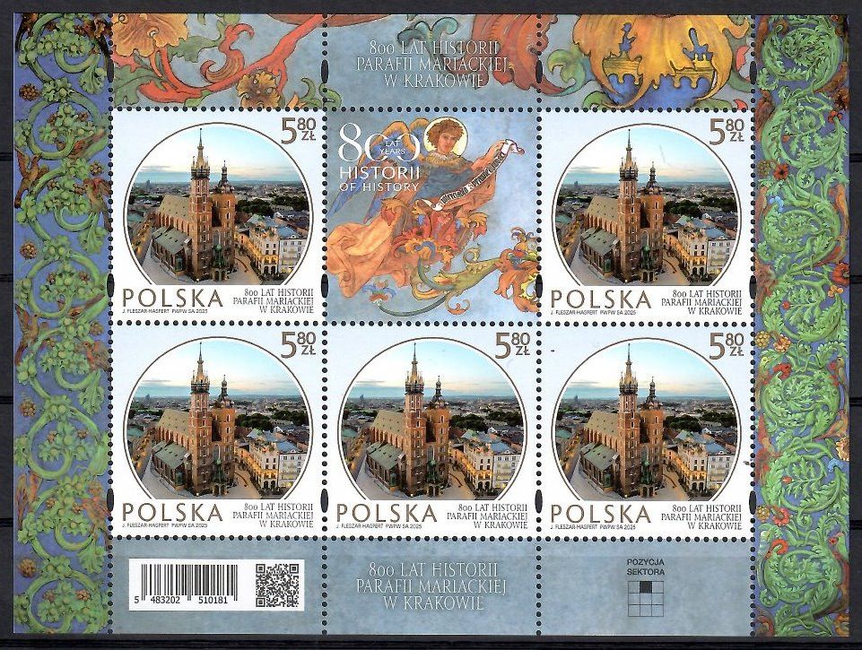 Znaczek Polska 2025 Mi ark 5633 Fi ark 5483 Czyste **