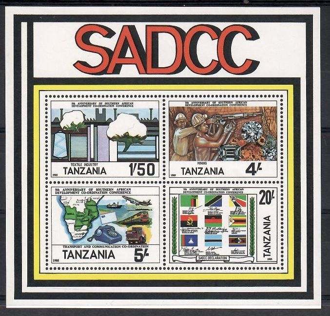Znaczek Tanzania 1985 Mi bl 40 Czyste **