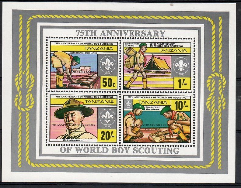 Znaczek Tanzania 1986 Mi bl 52 Czyste **