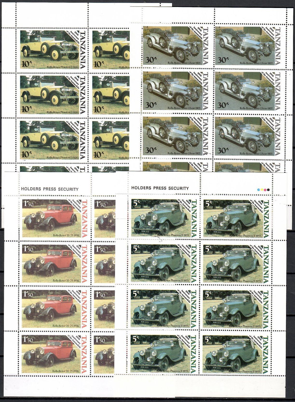 Znaczek Tanzania 1986 Mi ark 309-312 Czyste **
