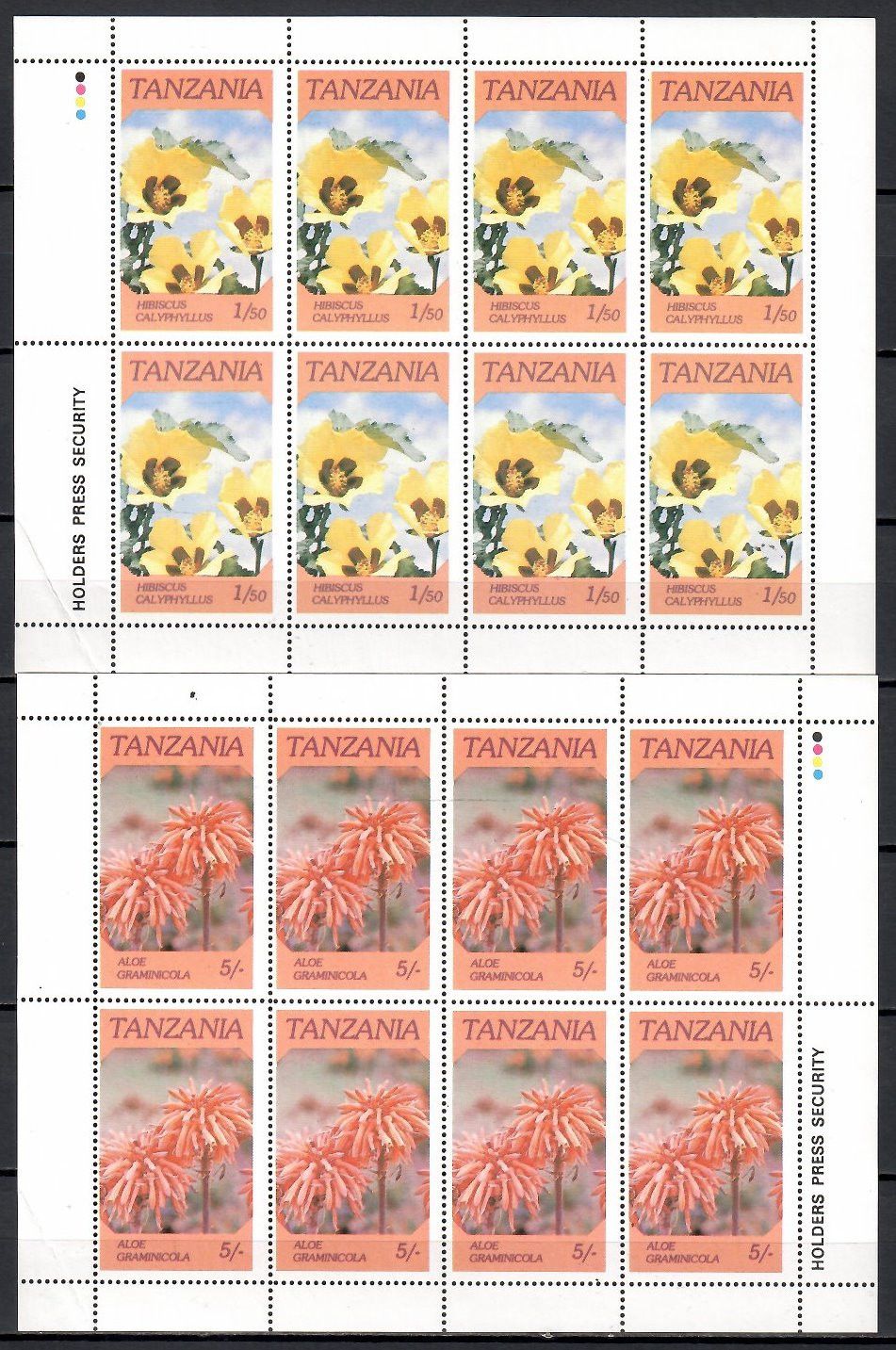 Znaczek Tanzania 1986 Mi ark 324-325 Czyste **