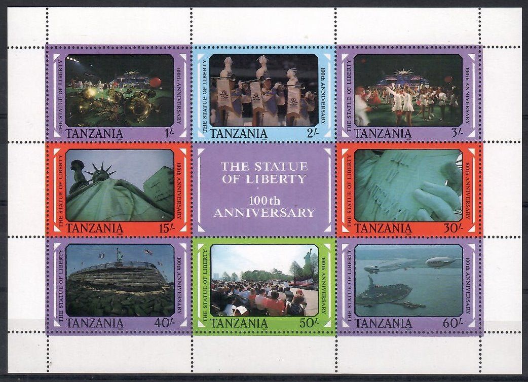 Znaczek Tanzania 1988 Mi ark 430-437 Czyste **
