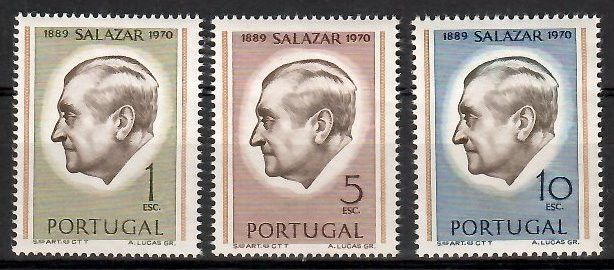 Znaczek Portugalia 1971 Mi 1136-1137B+1138A Czyste **
