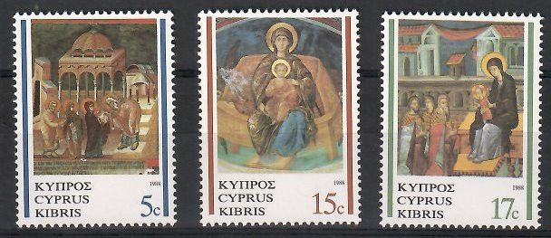 Znaczek Cypr 1988 Mi 707-709 Czyste **