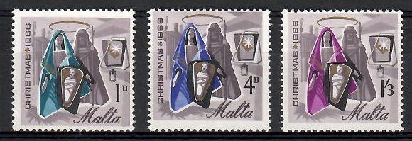 Znaczek Malta 1966 Mi 347-349 Czyste **