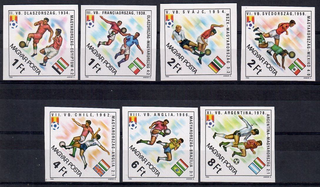 Znaczek Węgry 1982 Mi 3538-3544B Czyste **