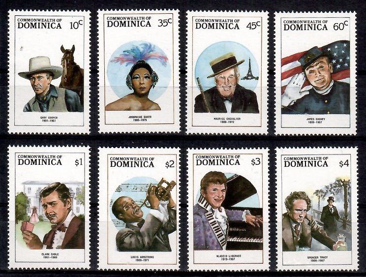 Znaczek Dominika 1988 Mi 1122-1129 Czyste **