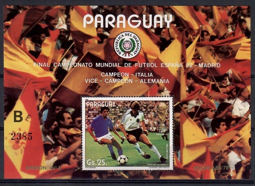 Znaczek Paragwaj 1982 Mi bl 378-all414PN Czyste **