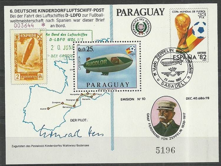 Znaczek Paragwaj 1983 Mi bl 382 Czyste **