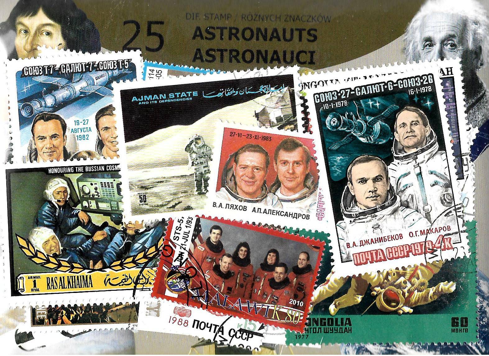 Znaczek 25 - ASTRONAUCI 25 znaczków znaczków