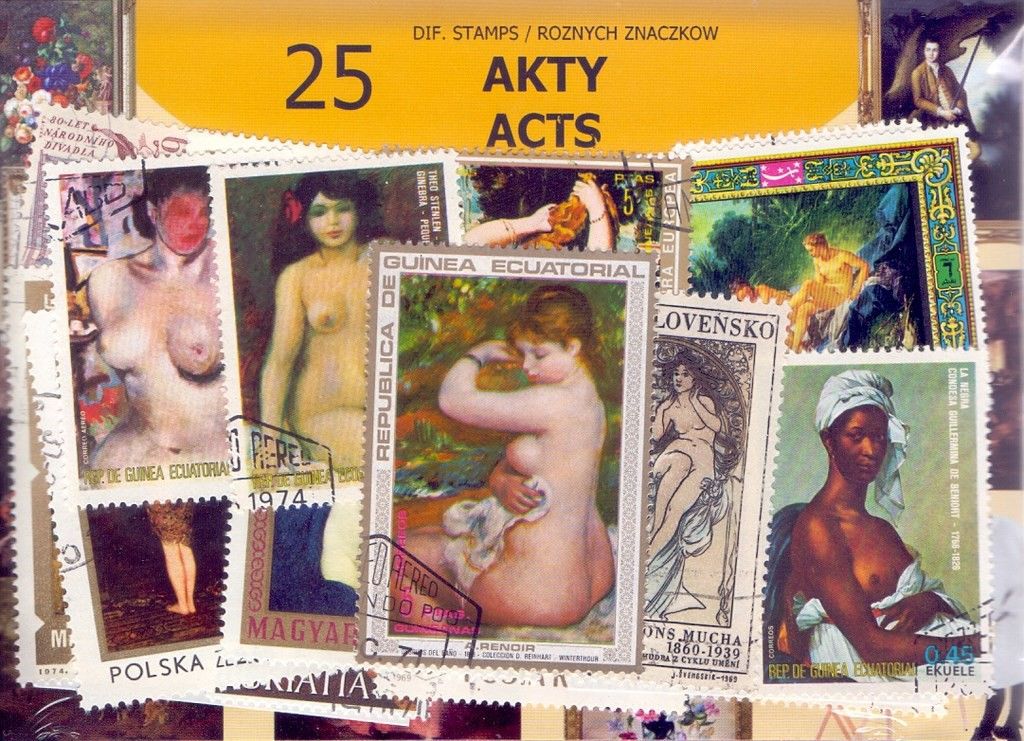 Znaczek 25 - AKTY 25 znaczków znaczków