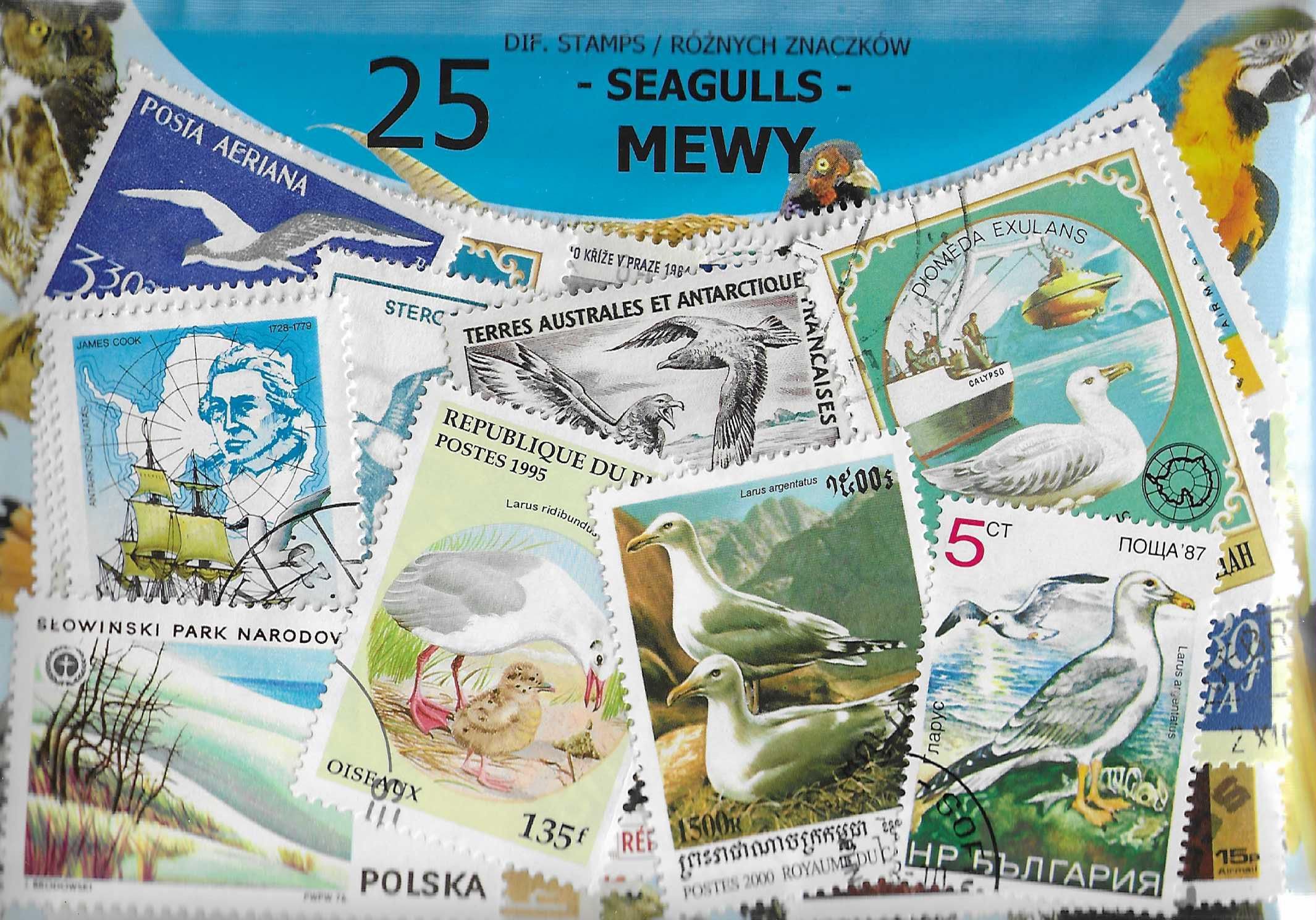 Znaczek 25 - MEWY 25 znaczków znaczków