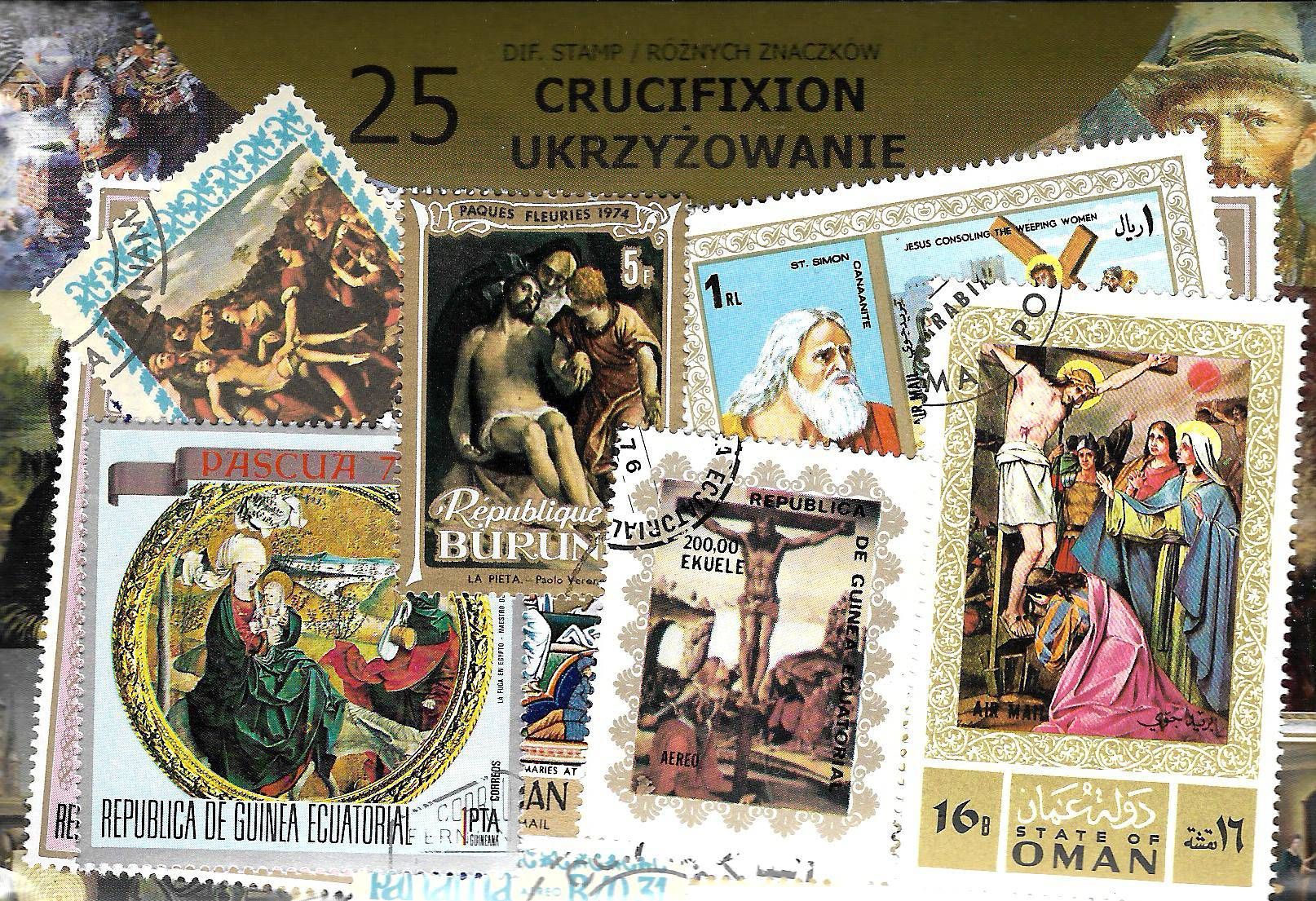 Znaczek 25 - UKRZYŻOWANIE 25 znaczków znaczków