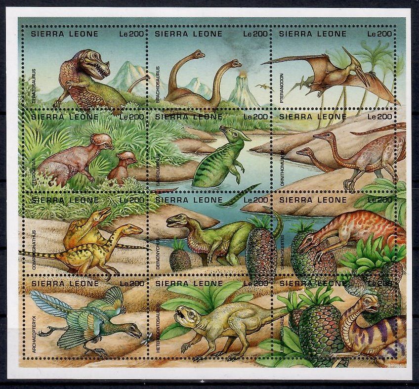 Znaczek Sierra Leone 1995 Mi ark 2257-2268 Czyste **