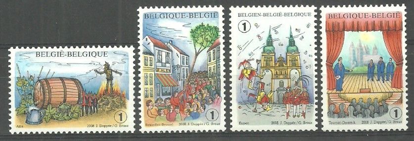Znaczek Belgia 2008 Mi 3847-3850 Czyste **