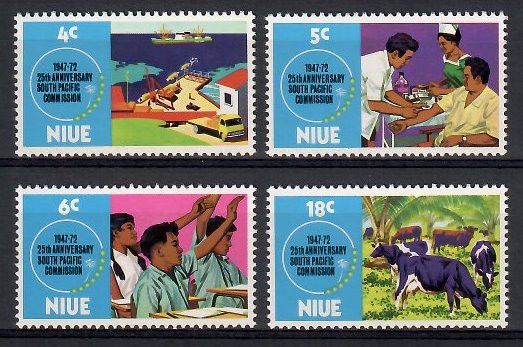 Znaczek Niue 1972 Mi 128-131 Czyste **
