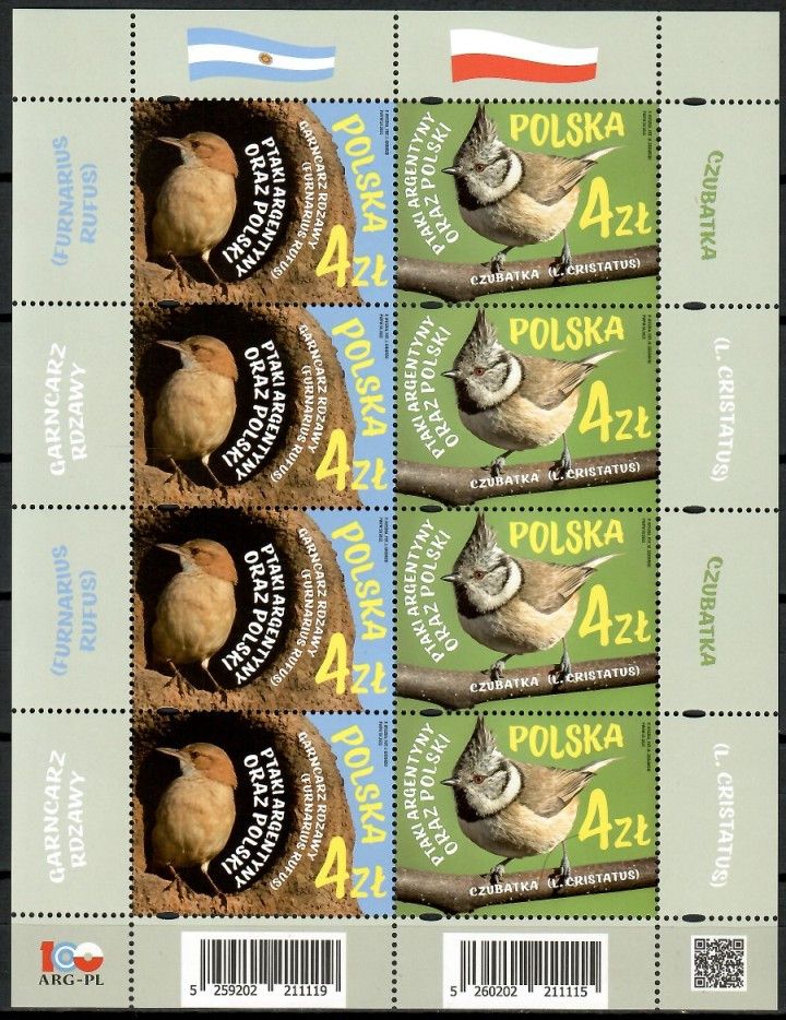 Znaczek Polska 2022 Mi ark 5415-5416 Fi ark 5265-5266 Czyste **