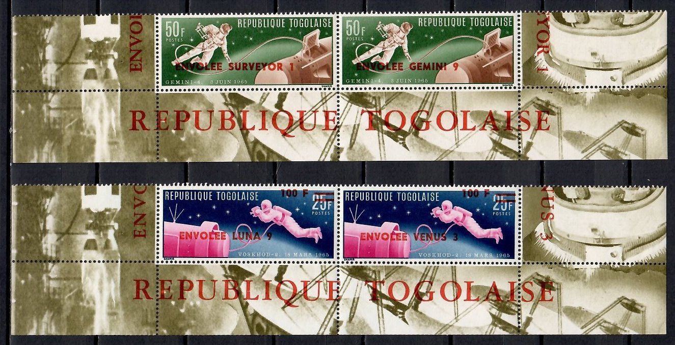 Znaczek Togo 1966 Mi 513-516a Czyste **