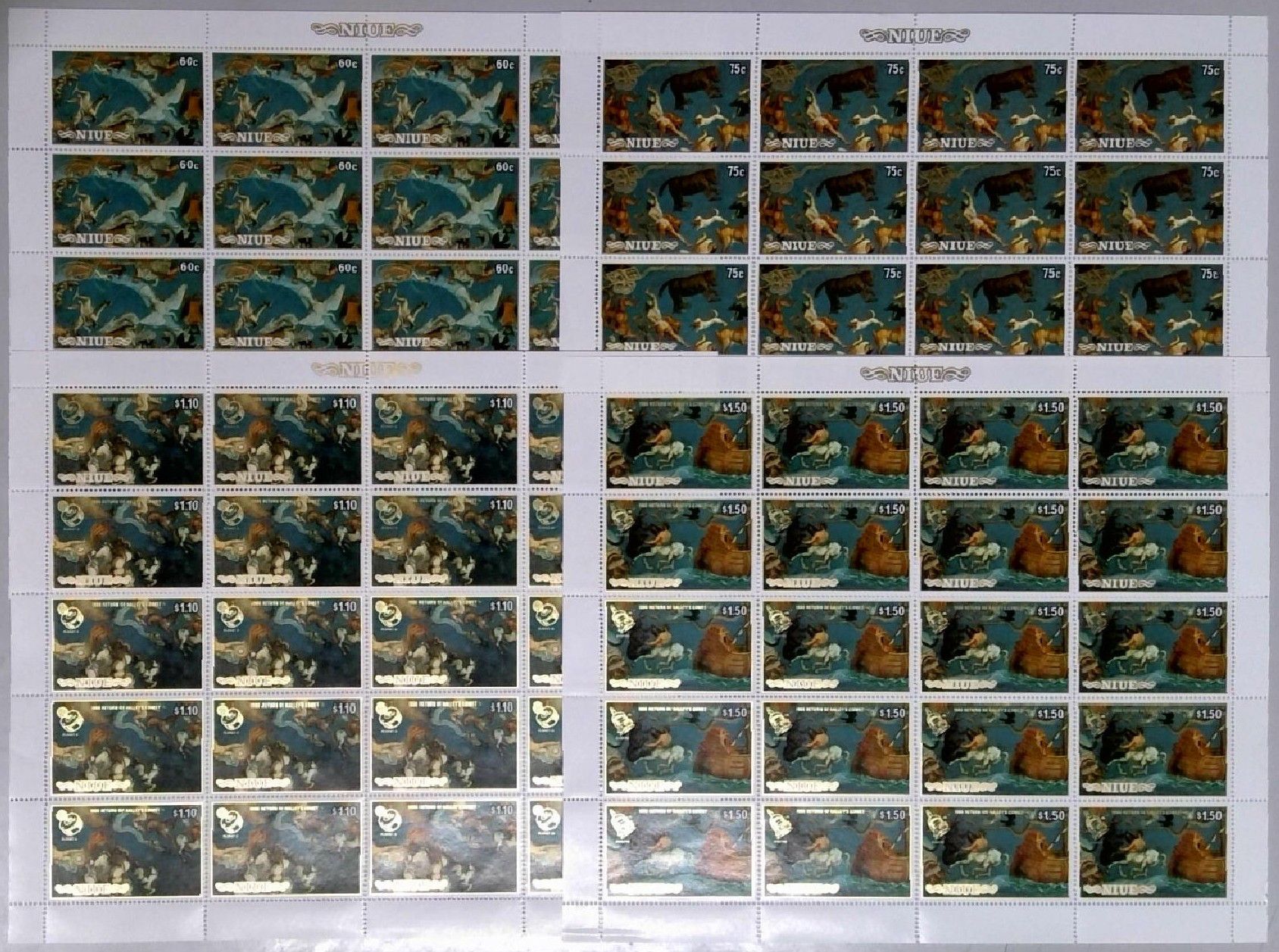 Znaczek Niue 1986 Mi ark 650-653 Czyste **