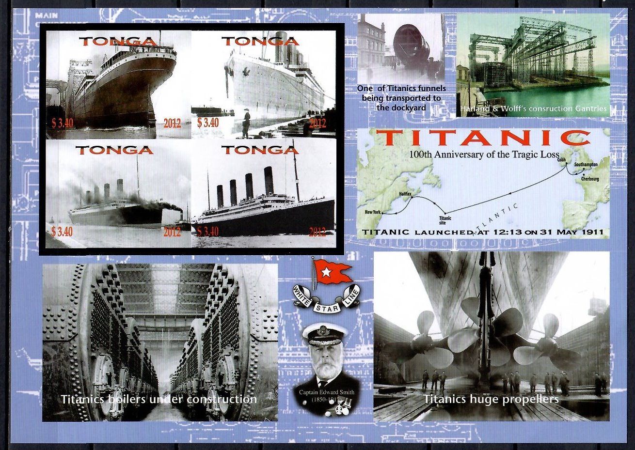 Znaczek Tonga 2012 Mi ark 1778-1781B Czyste **