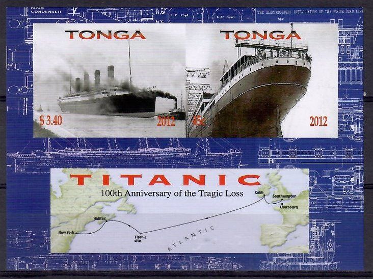 Znaczek Tonga 2012 Mi bl 53B Czyste **